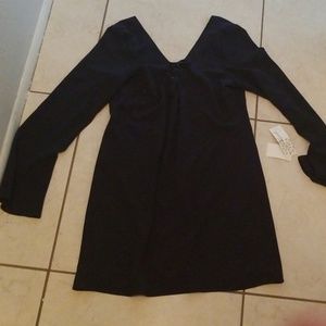 Navy Blue Long Sleeve Dress